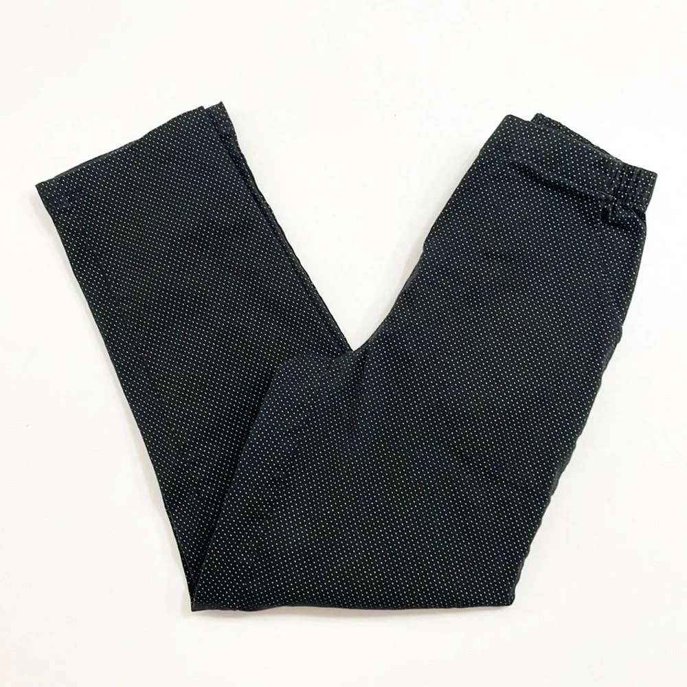 Croft & Barrow black micro dot print cropped ankle pants
